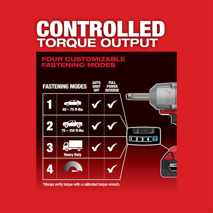 M18 FUEL™ 1/2 in. Extended Anvil Controlled Torque Impact Wrench with ONE-KEY™