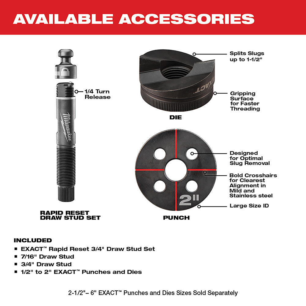 M18™ FORCE LOGIC™ 10-Ton Knockout Tool 1/2 in. to 2 in. Kit