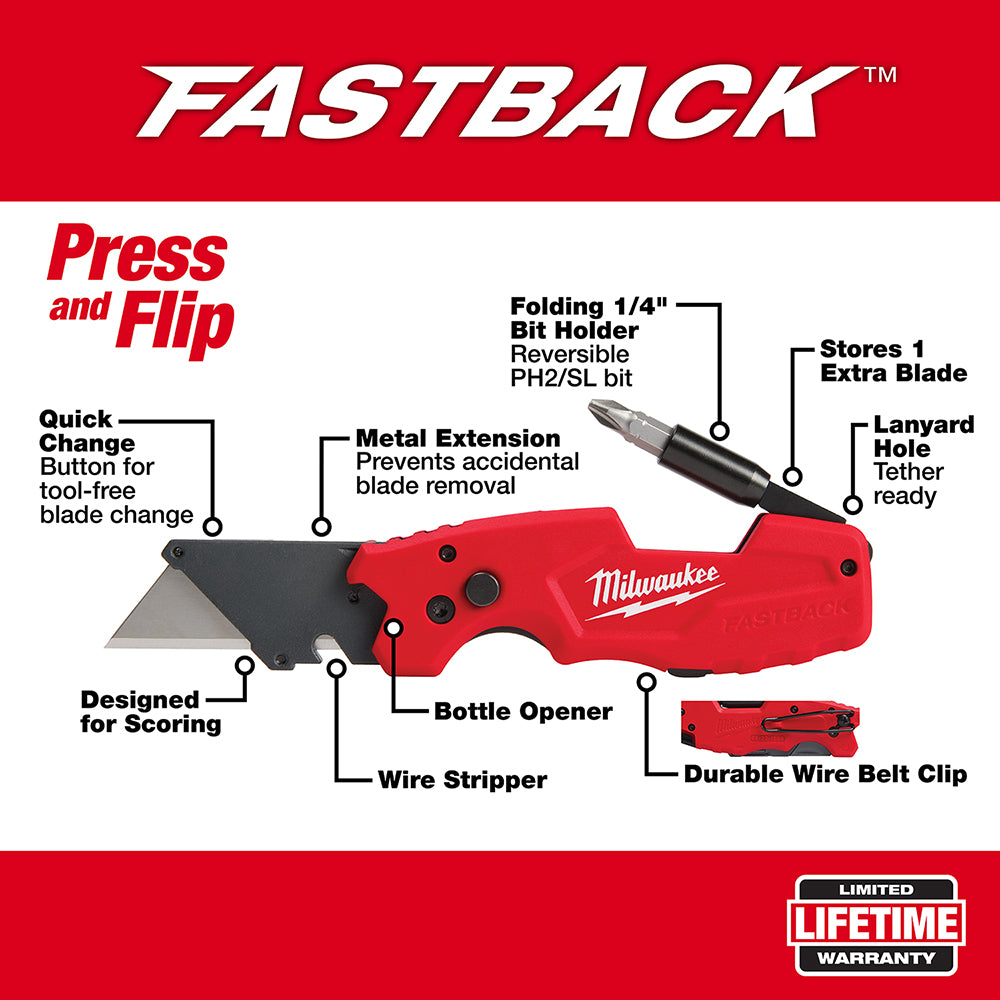 FASTBACK™ 6IN1 Folding Utility Knife