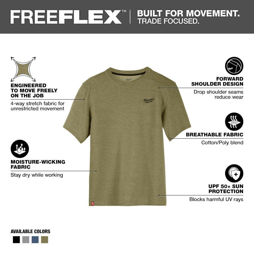 FREEFLEX™ Hybrid Work Tee - Short Sleeve - Green S