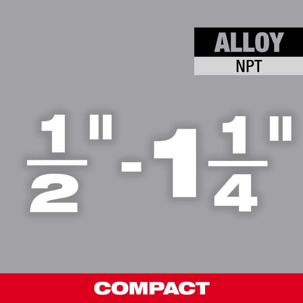Compact 1/2"-1-1/4" ALLOY NPT Portable Pipe Threading Forged Aluminum Die Head Kit