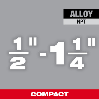 Compact 1/2"-1-1/4" ALLOY NPT Portable Pipe Threading Forged Aluminum Die Head Kit