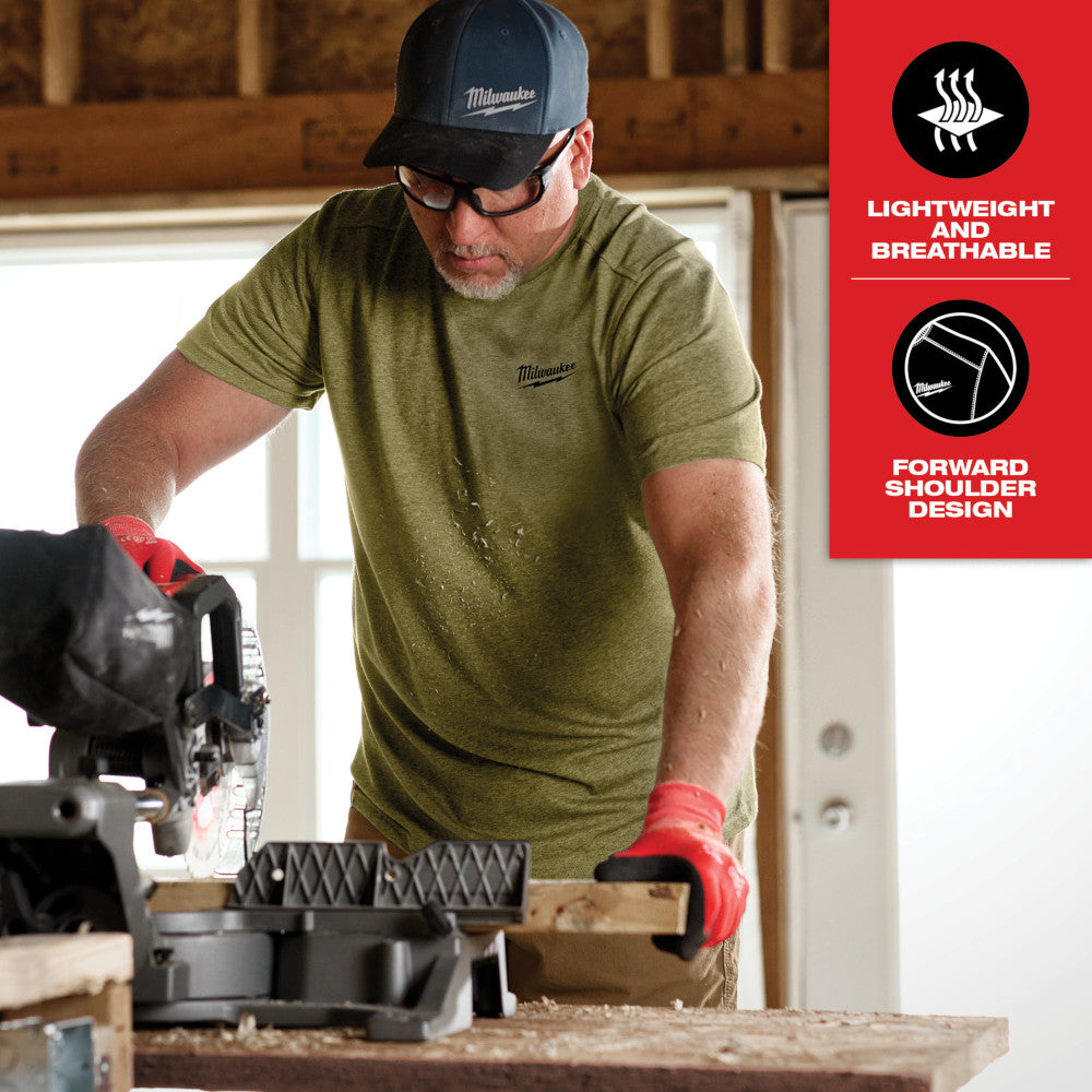FREEFLEX™ Hybrid Work Tee - Short Sleeve - Green S