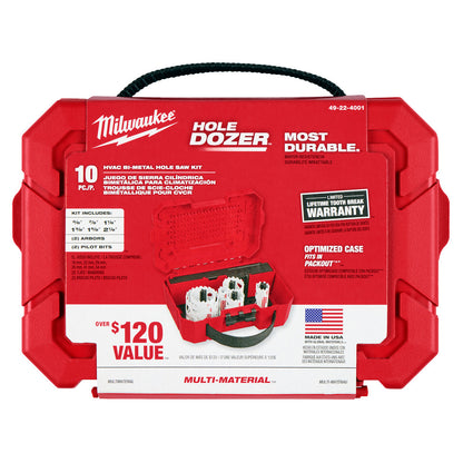 10 PC HOLE DOZER™ HVAC Hole Saw Kit