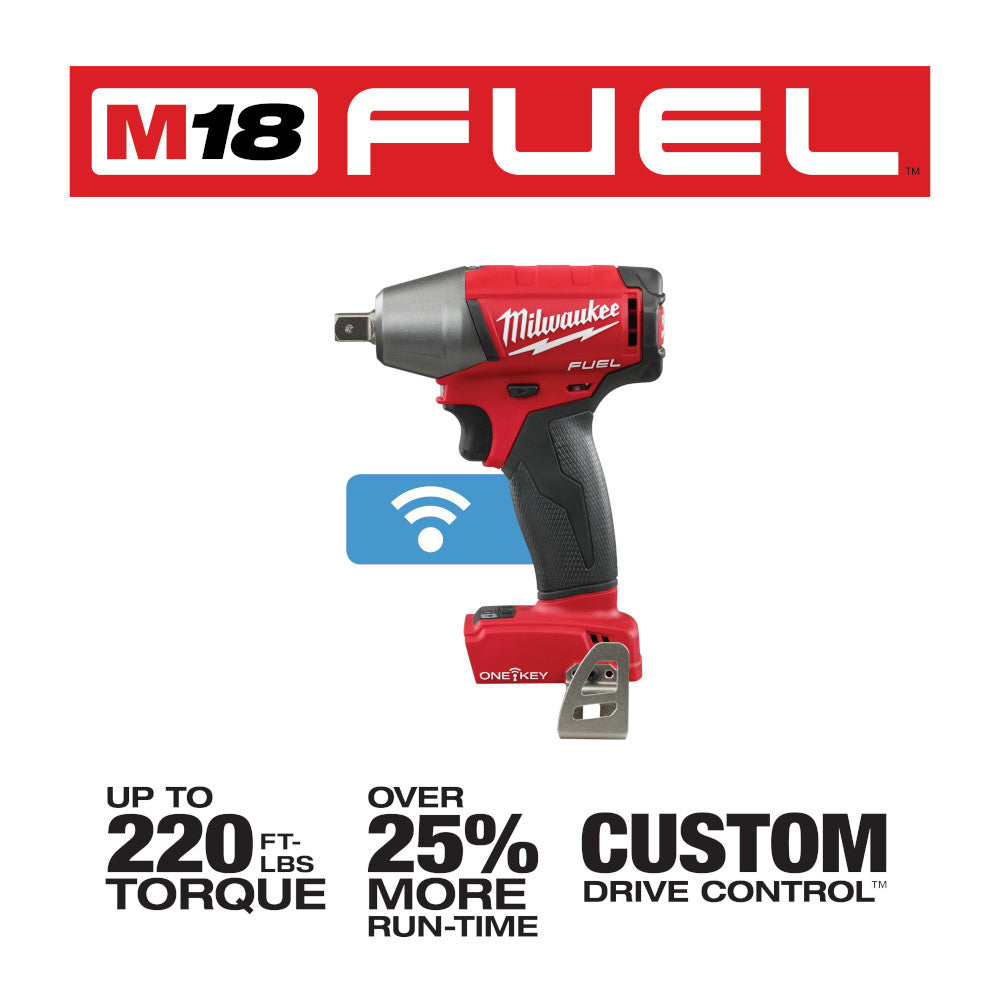 M18 FUEL™ 1/2 in. Compact Impact Wrench w/ Pin Detent with ONE-KEY™