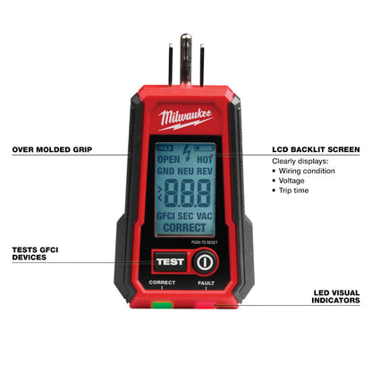 Digital GFCI Receptacle Tester