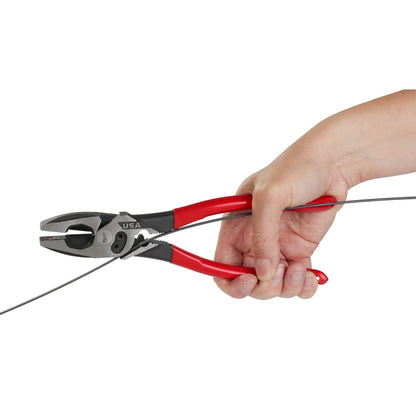 9" Lineman's Dipped Grip Pliers w/ Crimper & Bolt Cutter (USA)