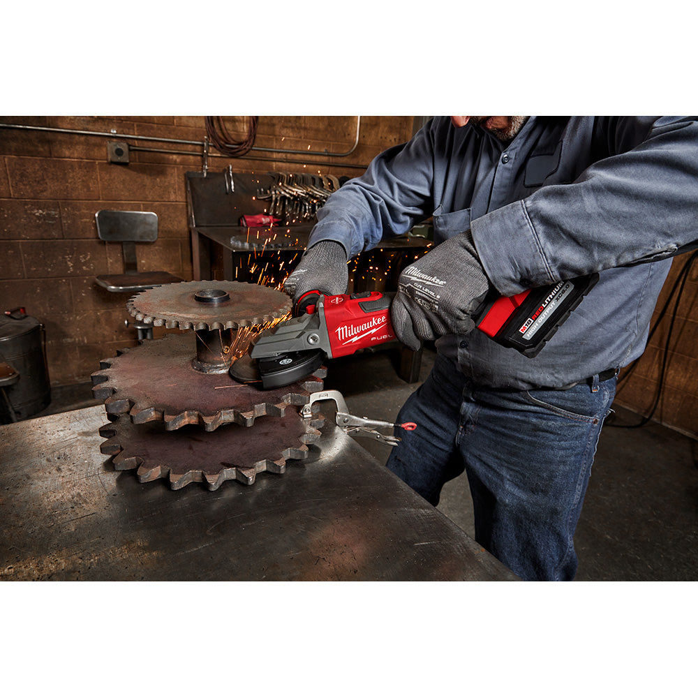 M18 FUEL™ 5" Flathead Braking Grinder, Slide Switch Lock-On