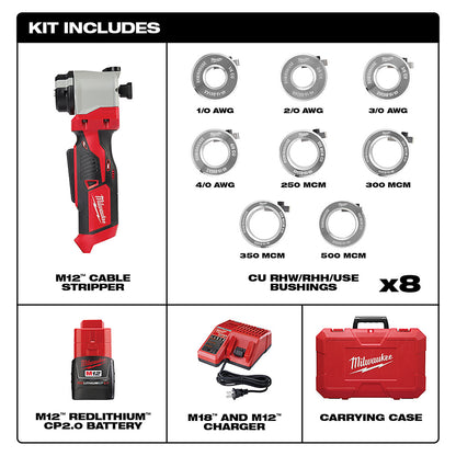 M12™ Cable Stripper Kit for Cu RHW/RHH/USE