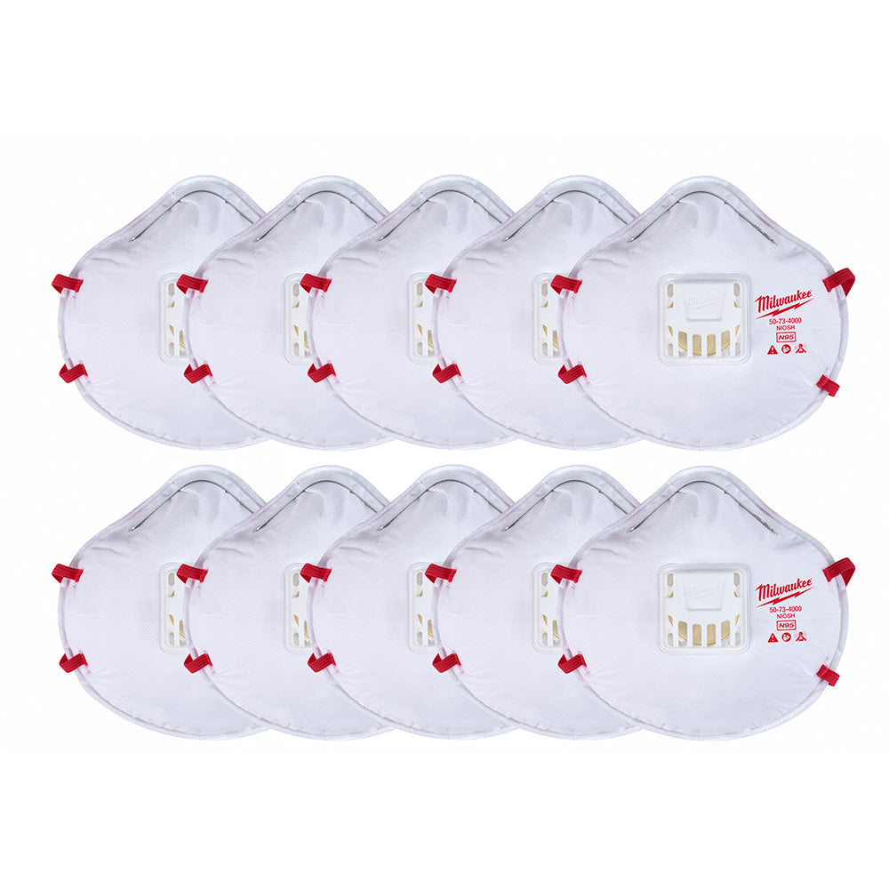 10PK N95 Valved Respirator