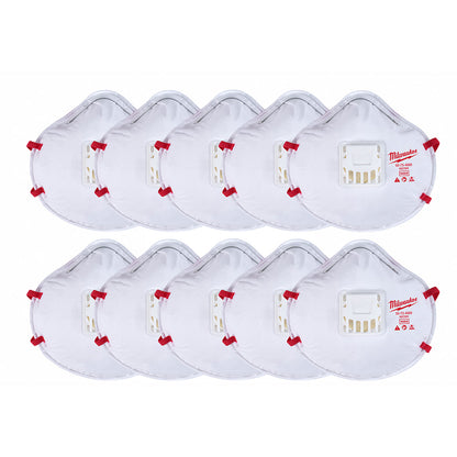 10PK N95 Valved Respirator