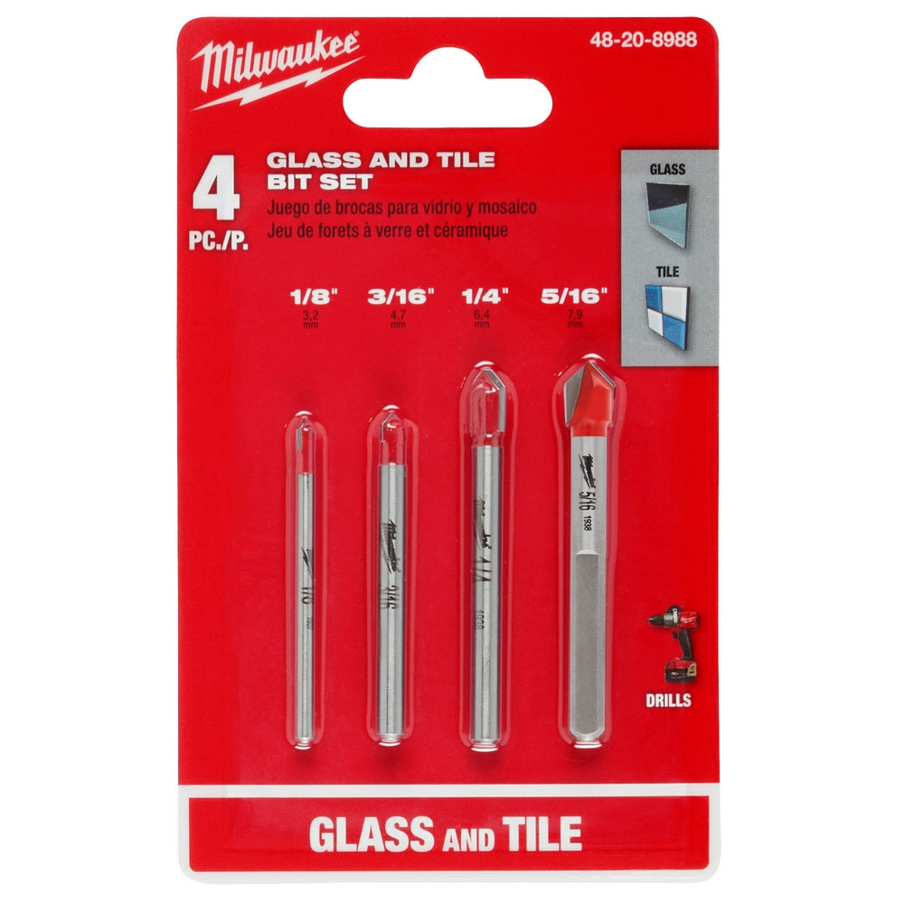 4pc. Glass and Tile Bit Set