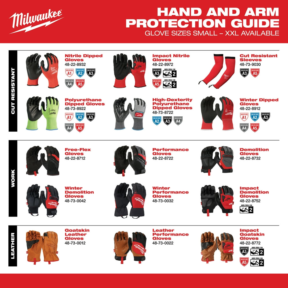 High Visibility Cut Level 2 Polyurethane Dipped Gloves - L