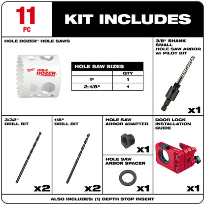 HOLE DOZER™ Door Lock Installation Hole Saw Kit