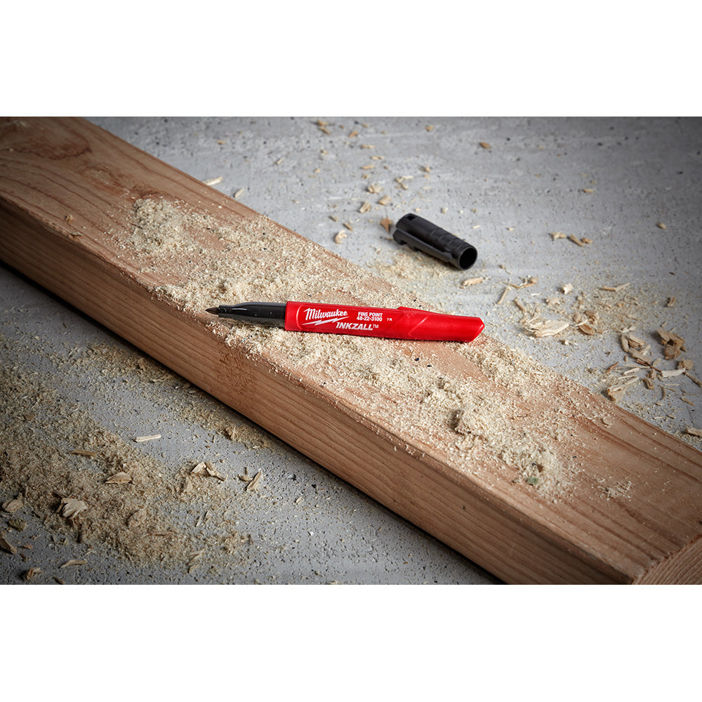 INKZALL™ 12PC Fine Point Black Marker