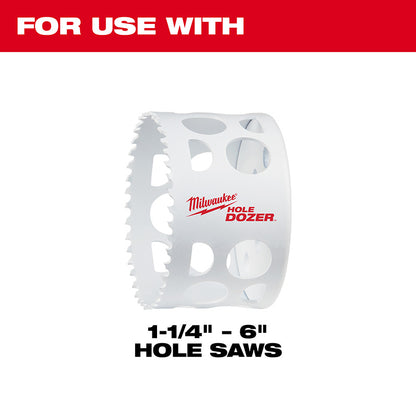 For use with 1-1/4" - 6" Hole Saws