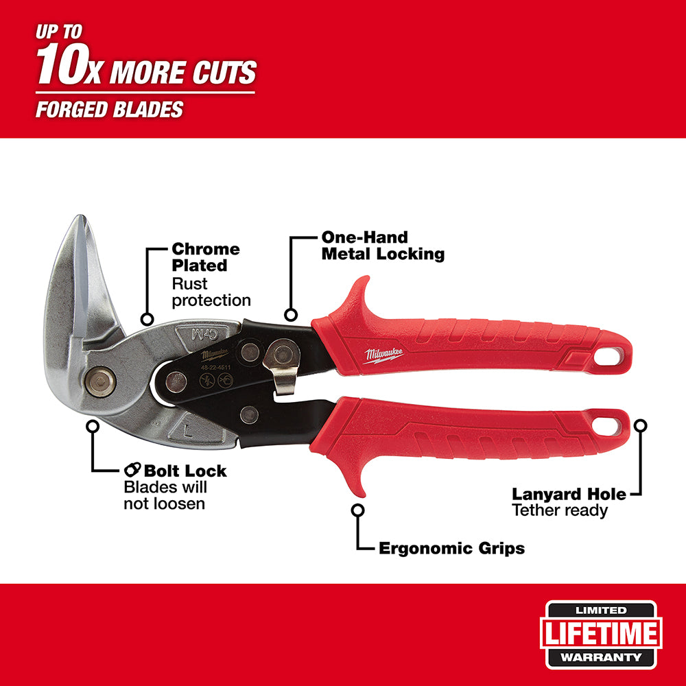 Left Cutting Upright Aviation Snips