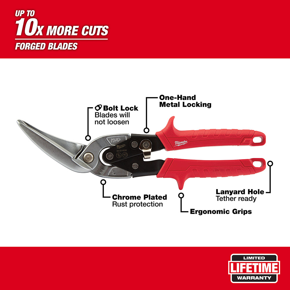 Long Cut Offset Left Aviation Snips