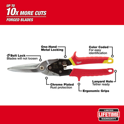 Long Cut Straight Aviation Snips