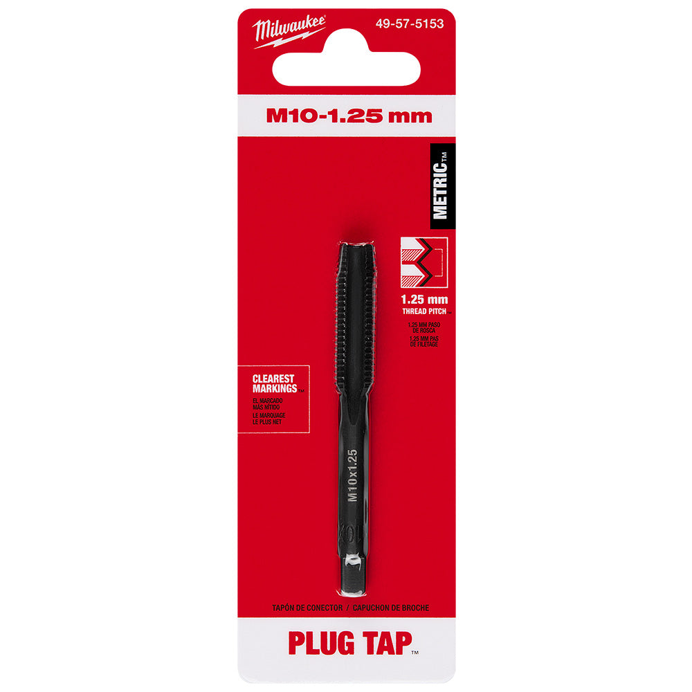 M10-1.25 mm Straight Flute Plug Tap