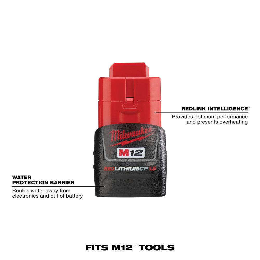 One M12™ 1.5Ah Battery Pack with specs