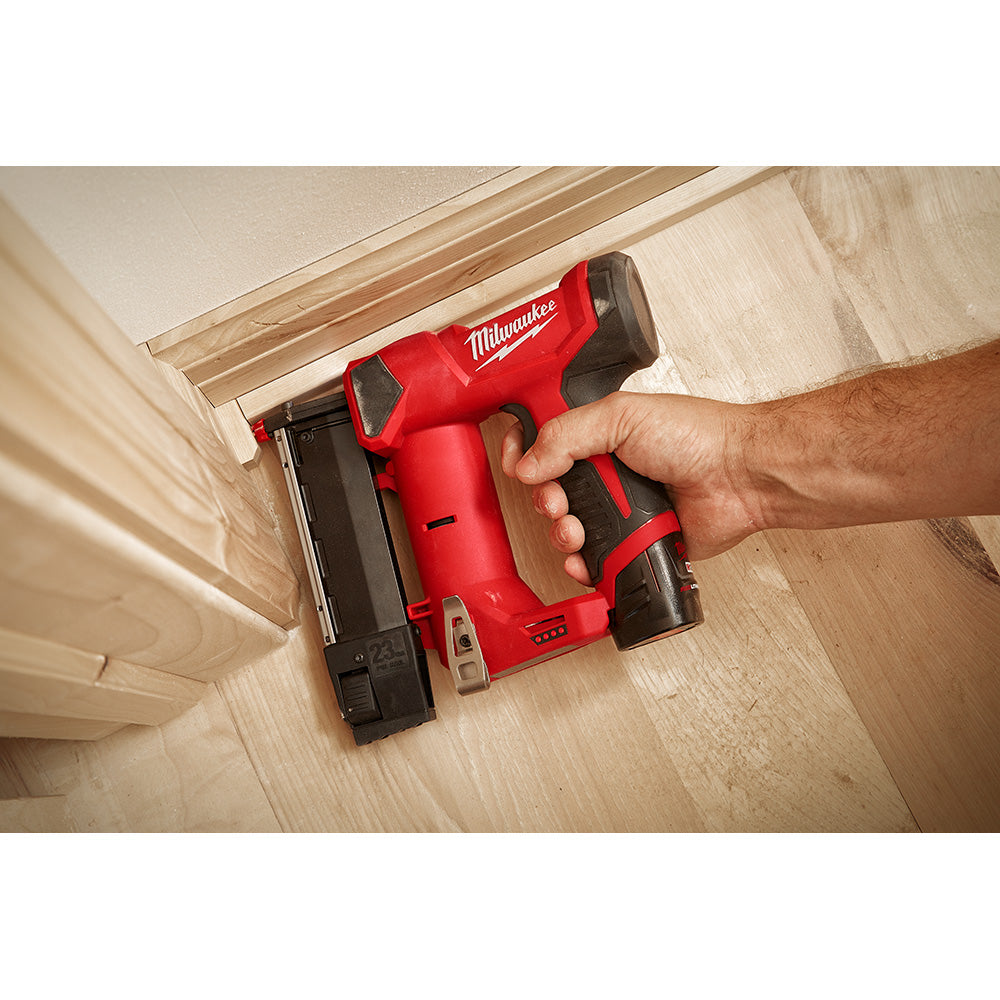 M12™ 23 Gauge Pin Nailer in jobsite