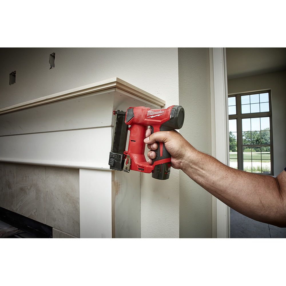 M12™ 23 Gauge Pin Nailer in jobsite