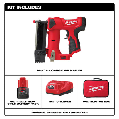 M12™ 23 Gauge Pin Nailer Kit