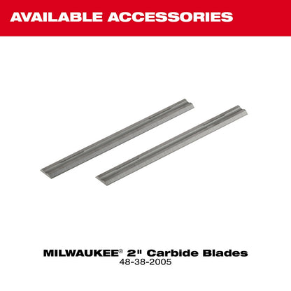 Available Accessories: Milwaukee 2" Carbide Blades #48-38-2005 