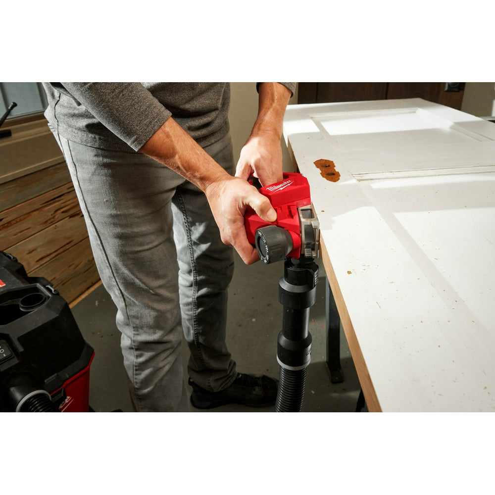Person using M12™ Brushless 2" Planer on the jobsite