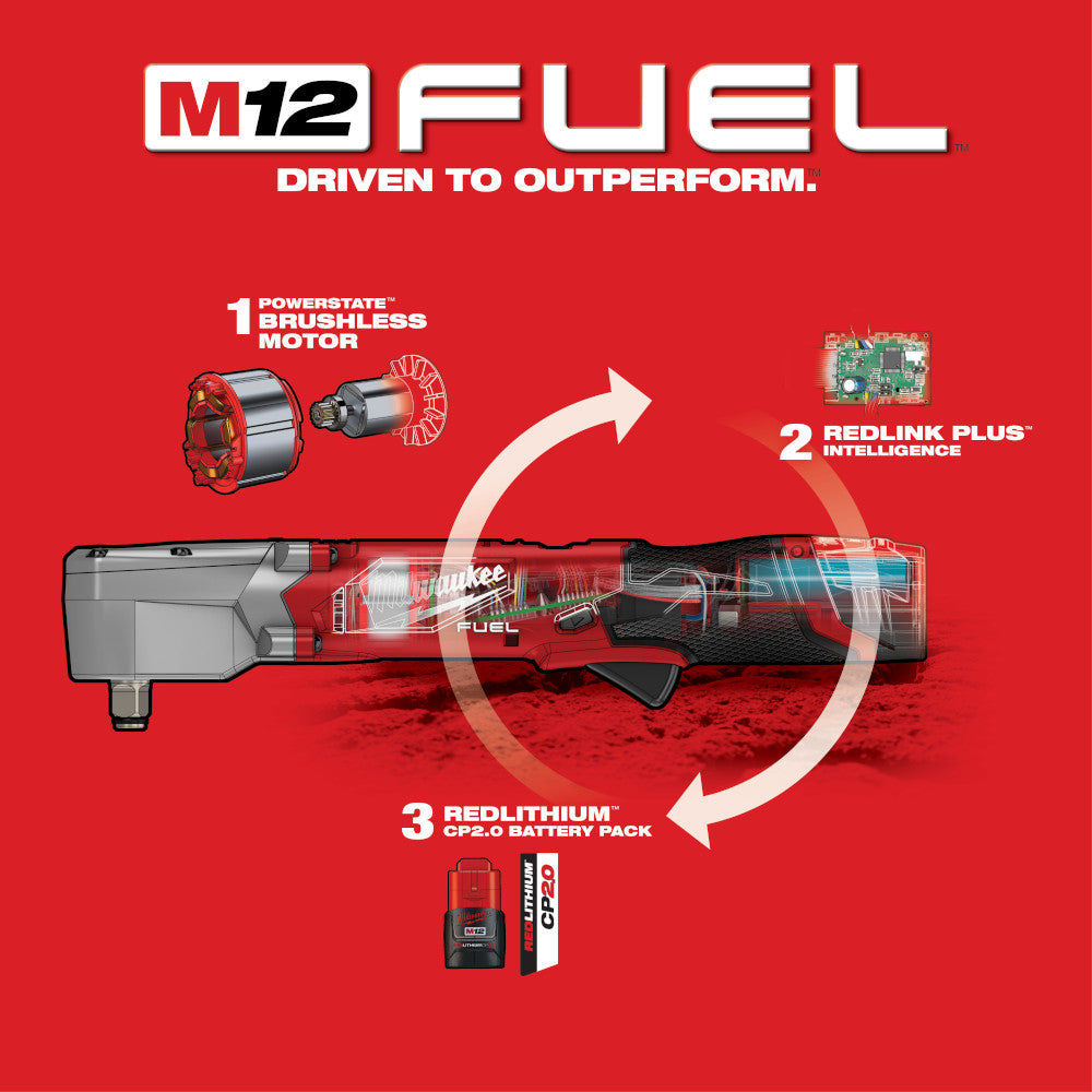 M12 FUEL™ 1/2" Right Angle Impact Wrench Kit