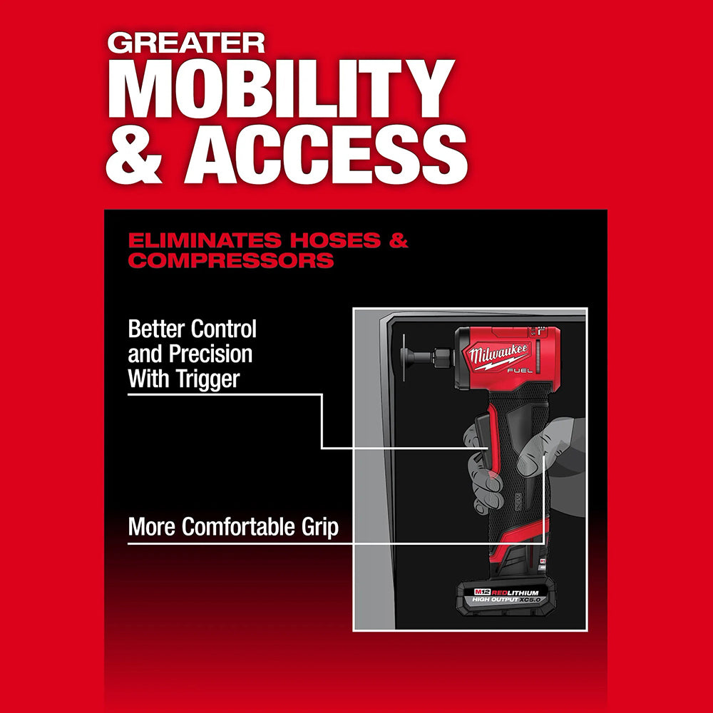 Greater Mobility & Access. Eliminates Hoses & Compressors 