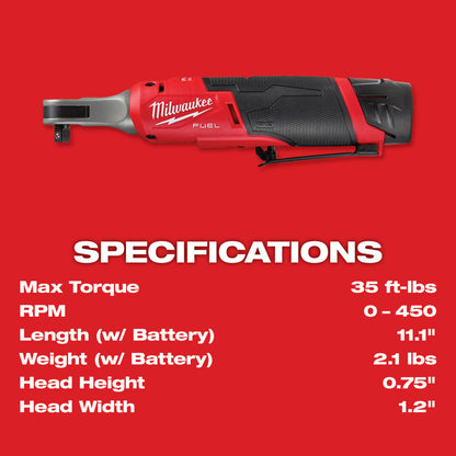 M12 FUEL 3/8" Hi-Speed Ratchet Kit