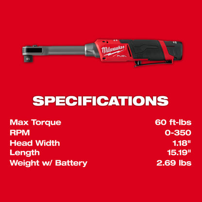 M12 FUEL™ INSIDER™ Extended Reach Box Ratchet Kit