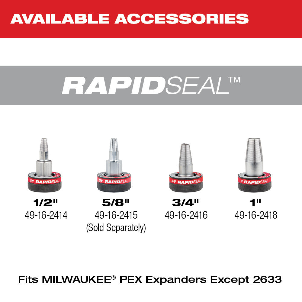 M12 FUEL™ ProPEX® Expander Kit w/ 1/2"-1" RAPID SEAL™  ProPEX® Expander Heads