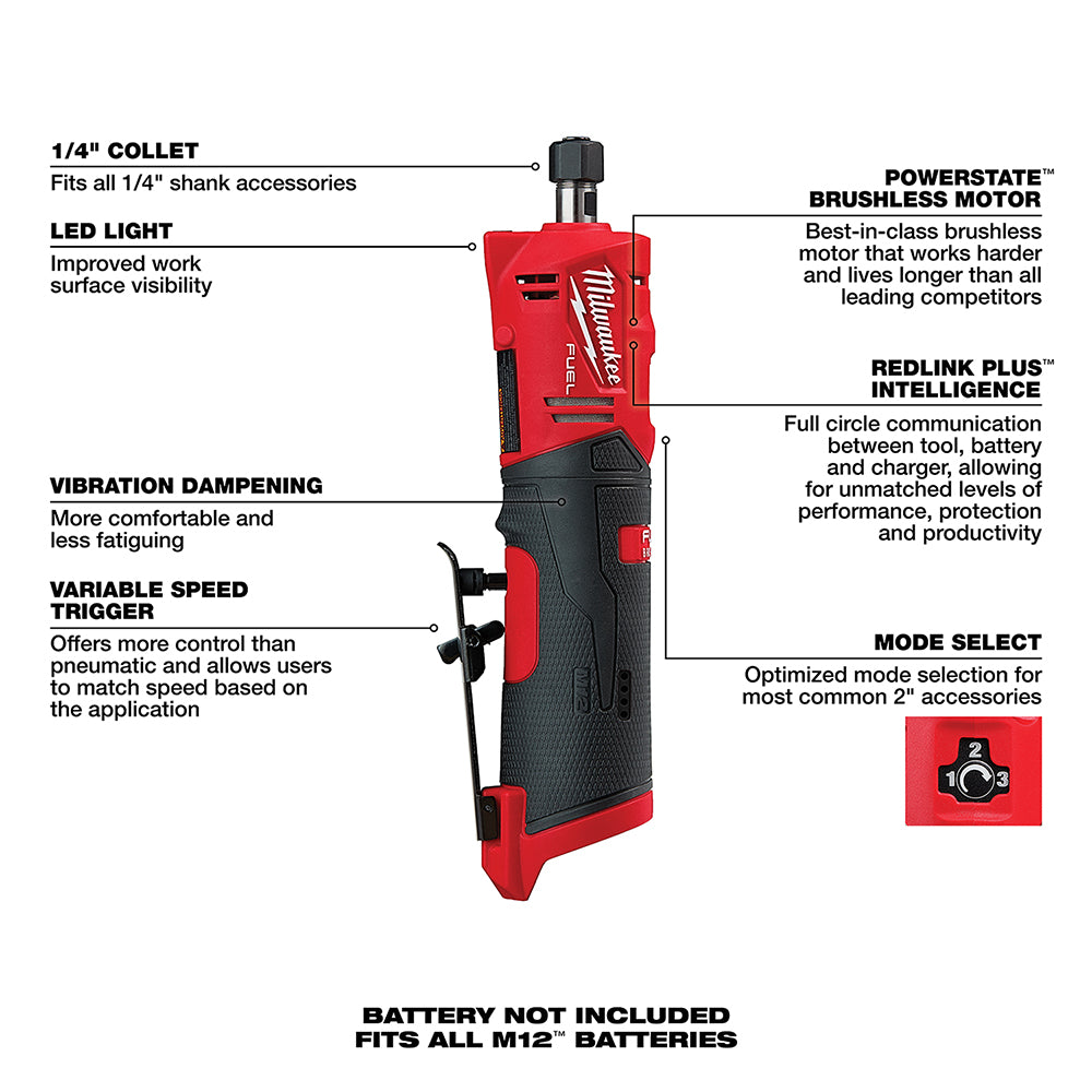 M12 FUEL™ Straight Die Grinder
