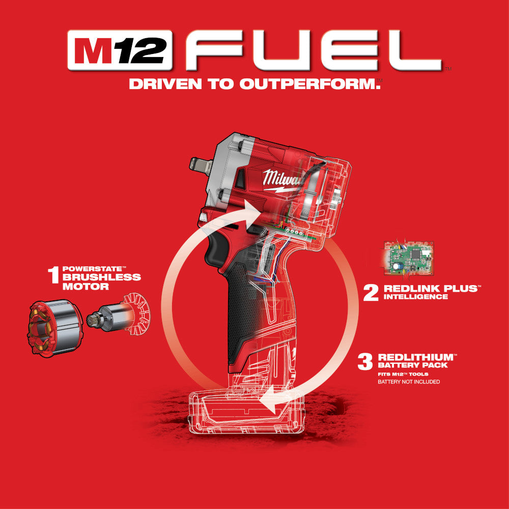 M12 FUEL™ Stubby 3/8 in. Impact Wrench