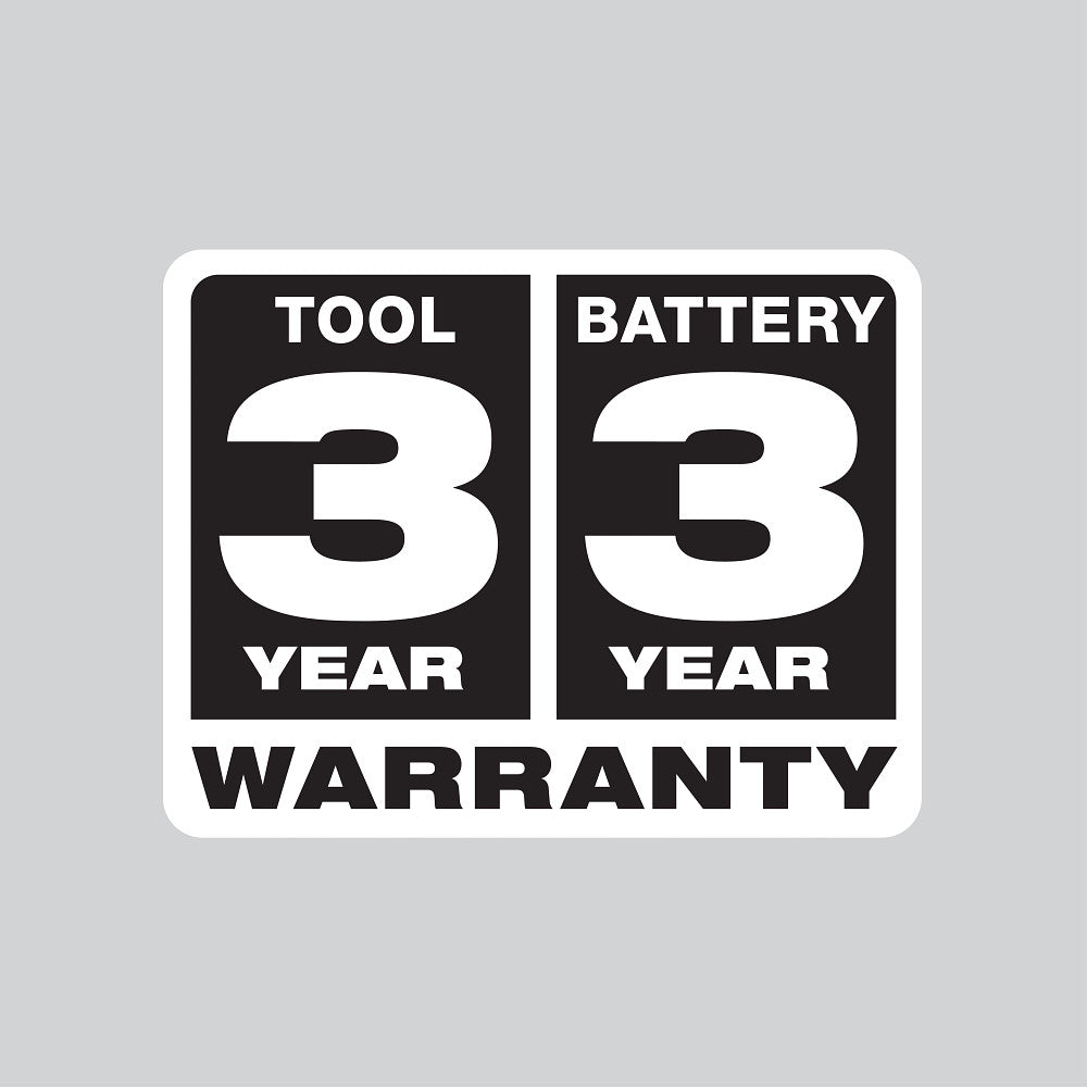 Warranty: Tool 3 Year, Battery 3 Year
