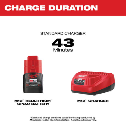 M12™ REDLITHIUM™ 2.0Ah Battery and Charger Starter Kit