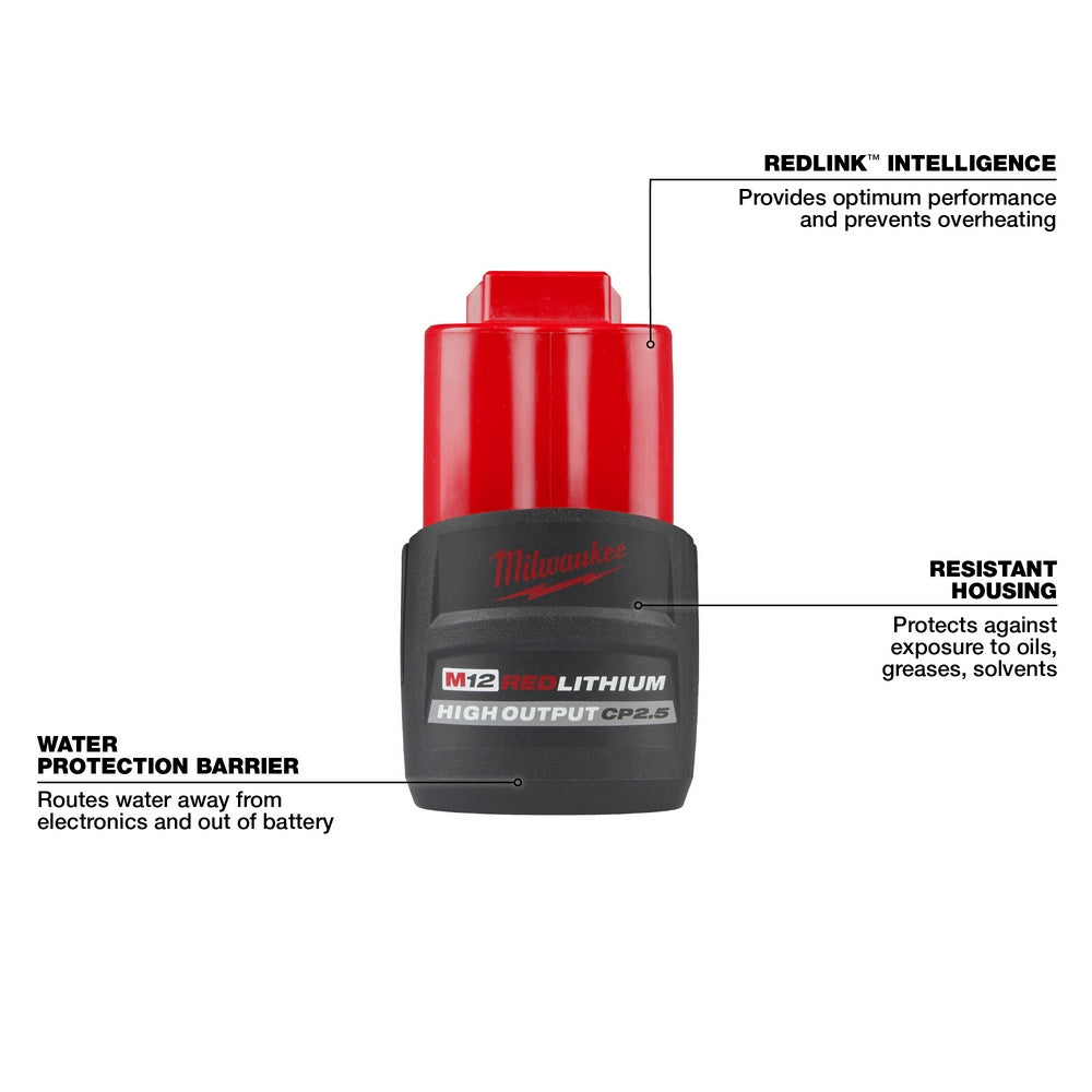 M12 REDLITHIUM™ HIGH OUTPUT™ CP2.5 Battery Pack