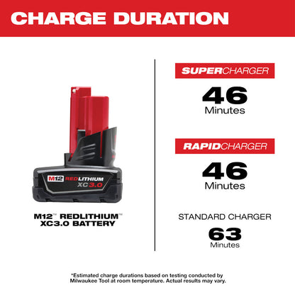 M12™ REDLITHIUM™ XC 3.0Ah Battery (2 Piece)