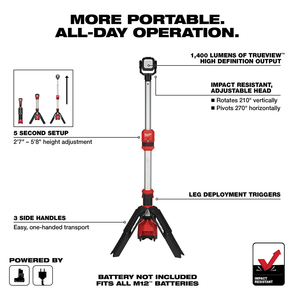 M12™ ROCKET™ Dual Power Tower Light