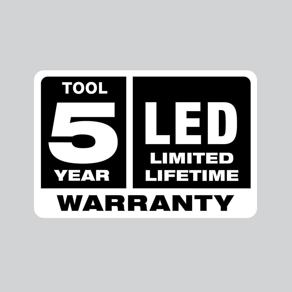 Tool 5 Year Warranty | LED Limited Lifetime Warranty