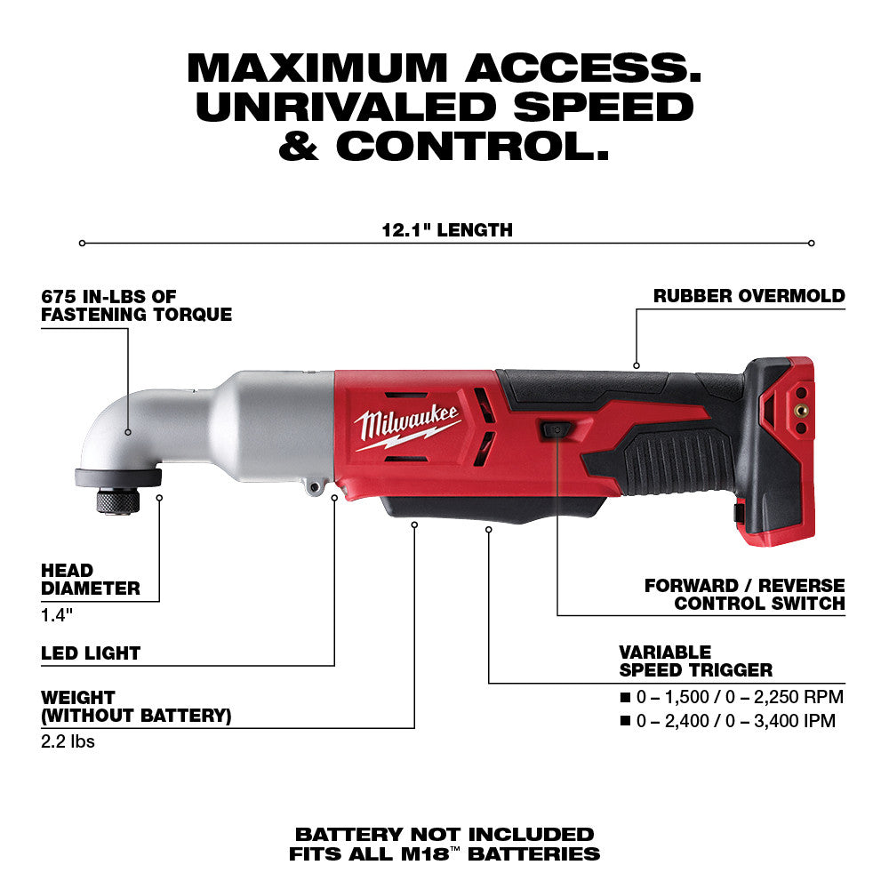M18™ 2-Speed 1/4 in. Right Angle Impact Driver