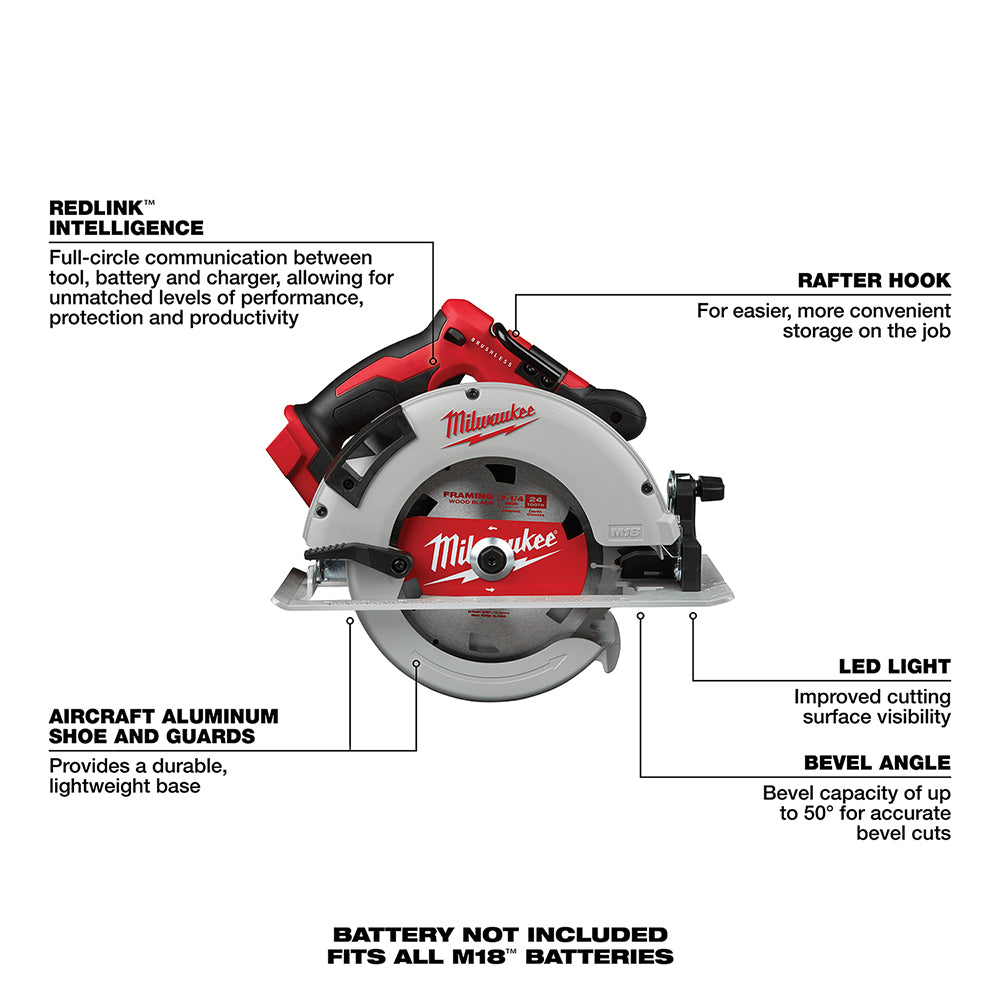 M18™ Brushless 7-1/4 in. Circular Saw