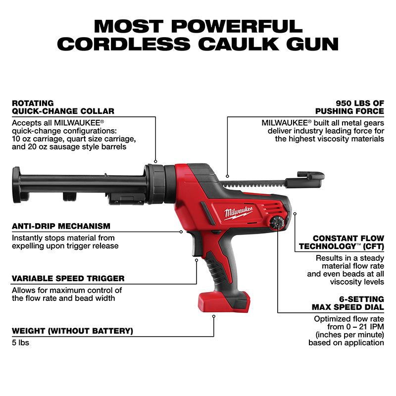 M18™ Cordless 10 oz Caulk and Adhesive Gun