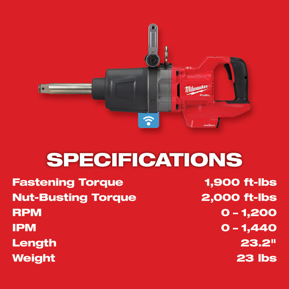 M18 FUEL™ 1 in. D-Handle Ext Anvil High Torque Impact Wrench w/ ONE-KEY™