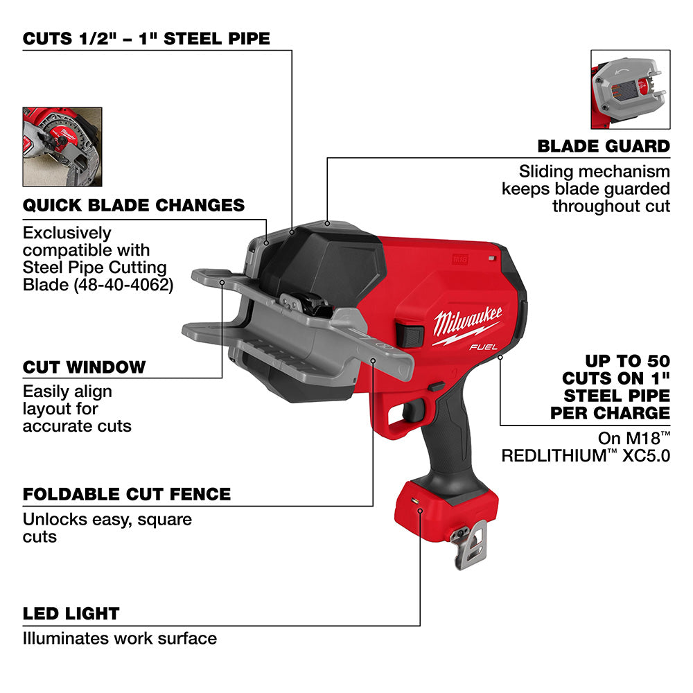 M18 FUEL™ ½”-1” Steel Pipe Cutter