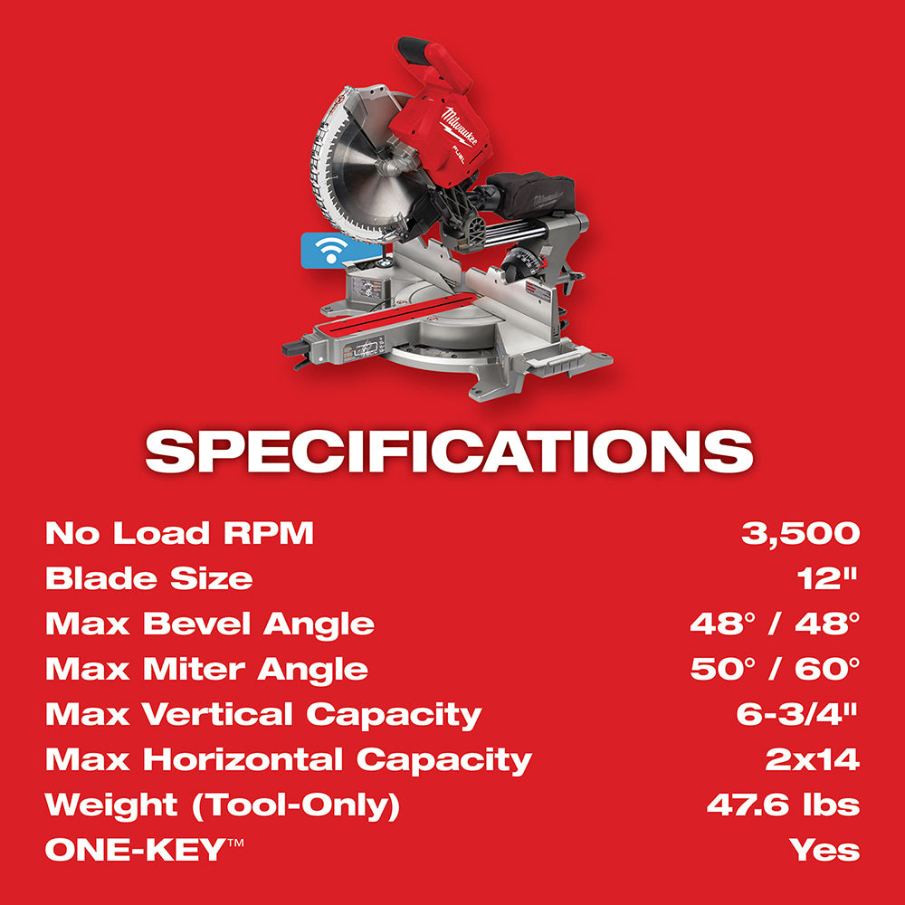 M18 FUEL™ 12 in. Dual Bevel Sliding Compound Miter Saw Kit