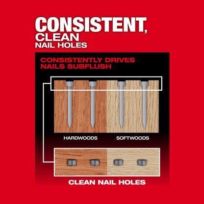 Consistent, Clean nail holes